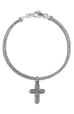 John Hardy Classic Chain Cross Pendant Bracelet in Silver