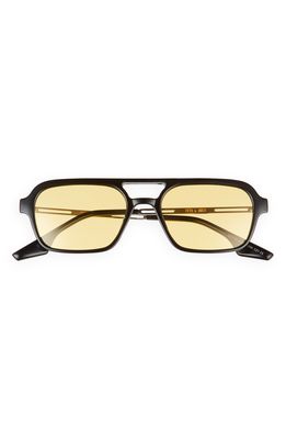 Fifth & Ninth Jordan 60mm Aviator Sunglasses in Black/Yellow
