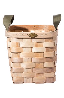 PUEBCO Woven Wood Basket in Natural