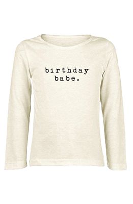 Tenth & Pine Birthday Babe Organic Cotton T-Shirt in Natural