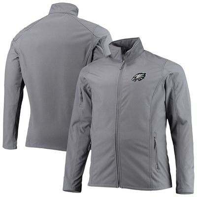Men's Dunbrooke Charcoal Philadelphia Eagles Big & Tall Sonoma Softshell Full-Zip Jacket in Graphite