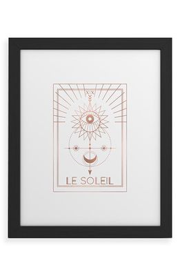 Deny Designs Le Soleil or the Sun Framed Art Print in Black Frame 8X10
