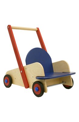 HABA Walker Wagon in Brown/Red And Blue