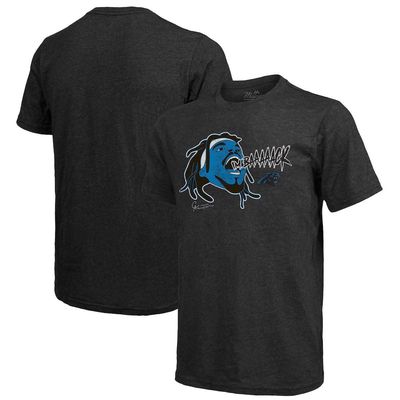 Men's Majestic Threads Cam Newton Black Carolina Panthers Tri-Blend Player Graphic T-Shirt