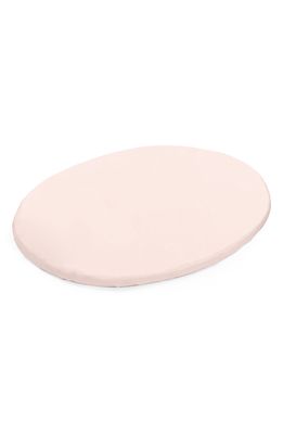 Stokke Sleepi Mini Fitted Cotton Sheet in Peachy Pink