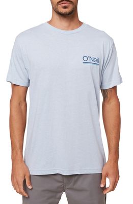 O'Neill Headquarters Short Sleeve Graphic Tee in Light Blue