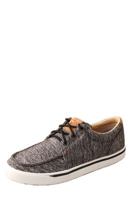 Twisted X Kicks Merino Wool Boat Sneaker in Dark Grey