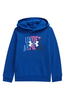 Under Armour Kids' UA Rival Fleece Layers Hoodie in Tech Blue