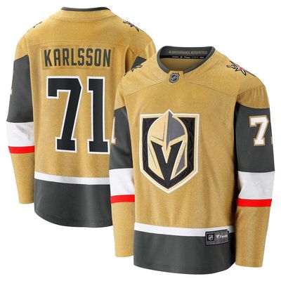 Men's Fanatics Branded William Karlsson Gold Vegas Golden Knights 2020/21 Alternate Premier Breakaway Player Jersey
