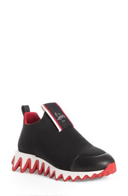 Christian Louboutin Tiketa Neoprene Slip-On Sneaker in Black