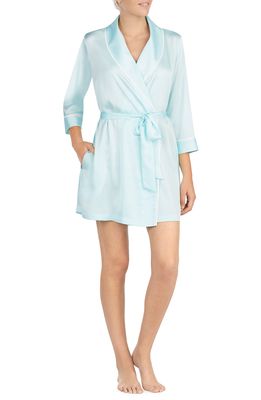 kate spade new york happily ever after charmeuse short robe in Air