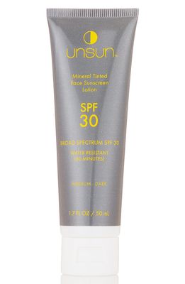 UNSUN Mineral Tinted Face Sunscreen Lotion SPF 30 in Dark Tan