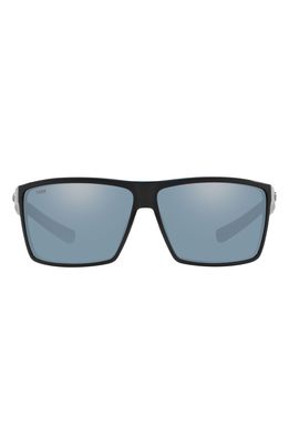 Costa Del Mar 63mm Polarized Oversize Square Sunglasses in Black