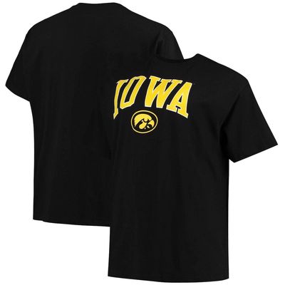 Men's Champion Black Iowa Hawkeyes Big & Tall Arch Over Wordmark T-Shirt