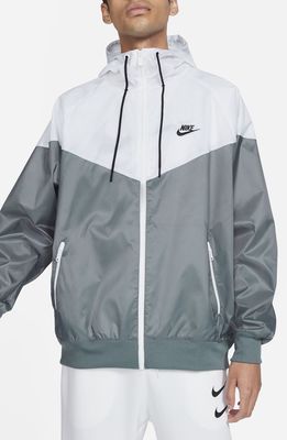 Nike Sportswear Windrunner Jacket in Grey/White/Grey/Black