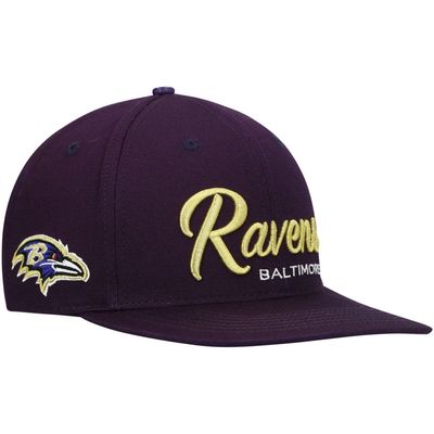 Men's Pro Standard Purple Baltimore Ravens Script Wordmark Snapback Hat