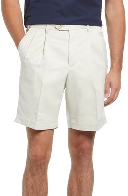 Berle Pleated Shorts in Stone
