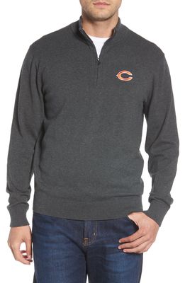 Cutter & Buck Chicago Bears - Lakemont Regular Fit Quarter Zip Sweater in Charcoal Heather