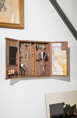 L'Atelier du Vin Wine Lover's Curiosities Cabinet in Brown