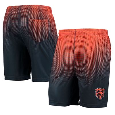 Men's FOCO Navy/Orange Chicago Bears Pixel Gradient Training Shorts