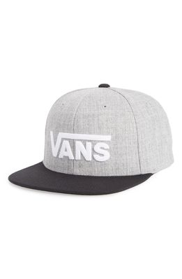 Vans Drop V II Snapback Cap in Heather Grey/Black