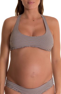 Pez D'Or Olivia Stripe Maternity Bikini Top in Multicolor