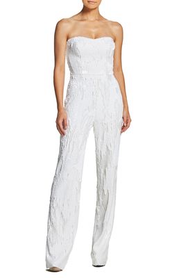 Dress the Population Andy Sequin Strapless Jumpsuit in Lily