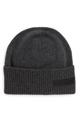Canada Goose Tonal Emblem Merino Wool Beanie in Iron Grey-Gris De Fer