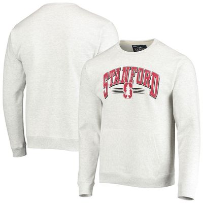 Men's League Collegiate Wear Heathered Gray Stanford Cardinal Upperclassman Pocket Pullover Sweatshirt in Heather Gray