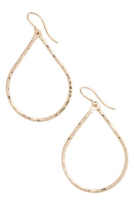 Nashelle Pure Small Hammered Teardrop Earrings in Gold