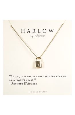 HARLOW by Nashelle Lock Boxed Necklace in Gold