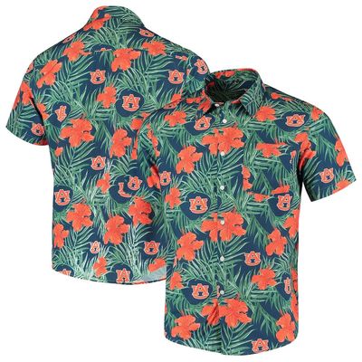 FOCO Men's Navy Auburn Tigers Floral Button-Up Shirt