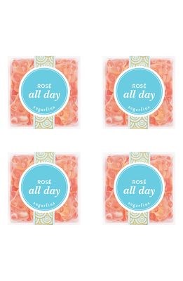 sugarfina Rose All Day Bear Set of 4 Candy Cubes in Blue