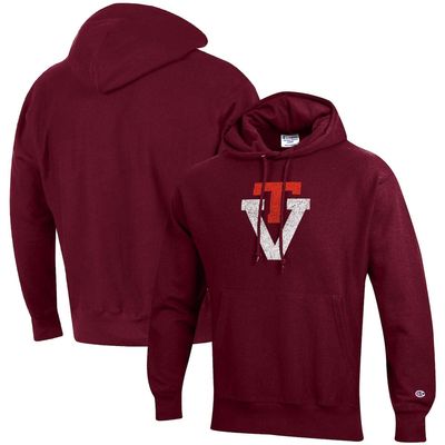 Men's Champion Maroon Virginia Tech Hokies Vault Logo Reverse Weave Pullover Hoodie