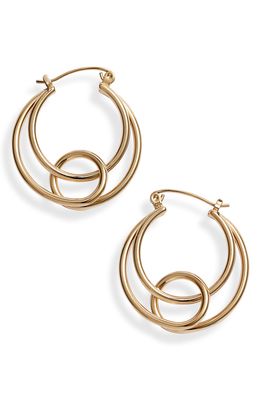 Knotty Twisted Hoops Earrings in Gold