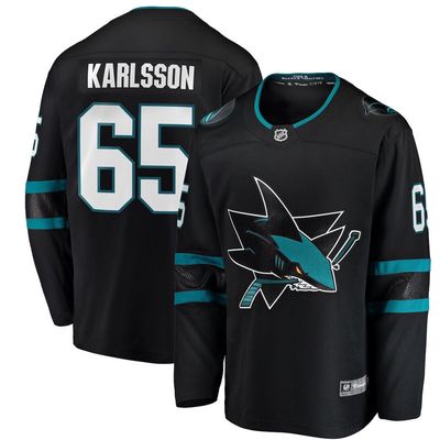 Men's Fanatics Branded Erik Karlsson Black San Jose Sharks Breakaway Alternate Player Jersey