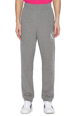 Armani Exchange Icon Fleece Jogger Sweatpants in Heather Grey
