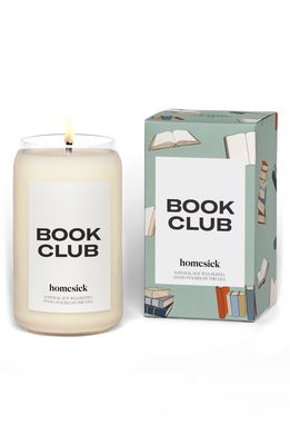 homesick Book Club Candle in White