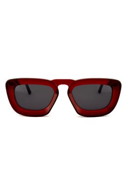 Grey Ant Urlike 55mm Rectangle Sunglasses in Red /Grey