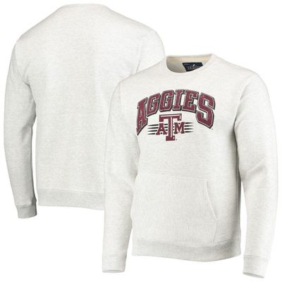 Men's League Collegiate Wear Heathered Gray Texas A & M Aggies Upperclassman Pocket Pullover Sweatshirt in Heather Gray