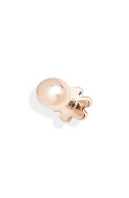 Maria Tash Ball Threaded Stud Earring in Rose Gold
