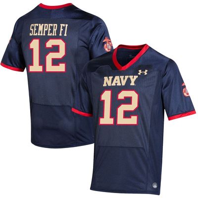 Youth Under Armour #12 Navy Navy Midshipmen USMC Special Game Replica Jersey