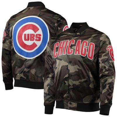 Men's Pro Standard Camo Chicago Cubs Satin Full-Snap Jacket