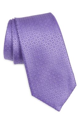 Canali Neat Silk Tie in Purple