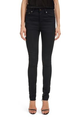 Saint Laurent Skinny Jeans in Used Black