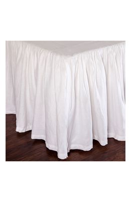 Pom Pom at Home Gathered Linen Bed Skirt in White