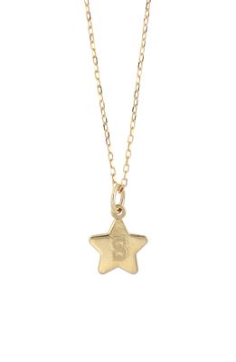 Bony Levy Kids' 14K Gold Star Initial Pendant Necklace in Yellow Gold-S