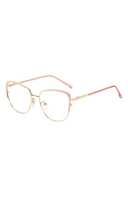 Fifth & Ninth Sierra 53mm Cat Eye Optical Glasses in Pink/Clear
