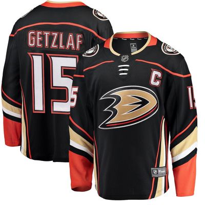 Men's Fanatics Branded Ryan Getzlaf Black Anaheim Ducks Breakaway Player Jersey