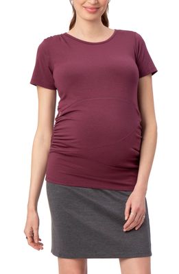 Stowaway Collection Gramercy Maternity/Nursing Top in Wine